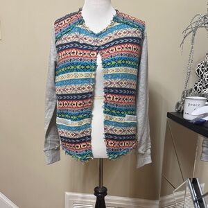 DREW Multicolor Striped Women's Cardigan Size M pre-owned.